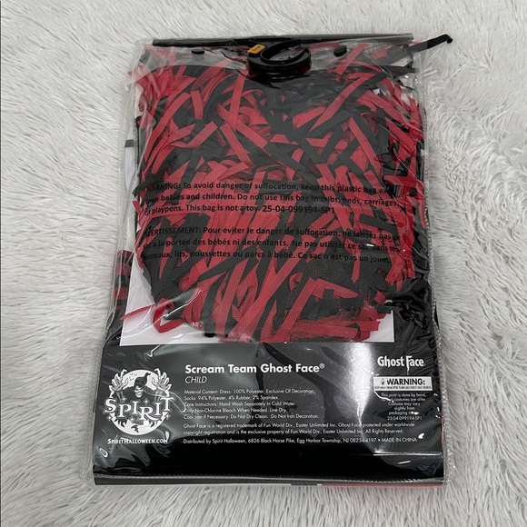 ❤️ NWT Spirit Halloween Scream Team Ghost Face Cheerleader Costume Girl’s 4/6 - Picture 2 of 4